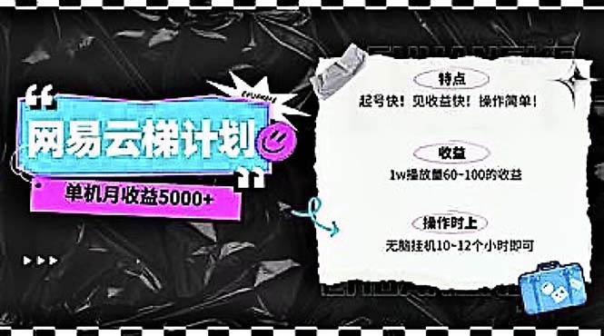 图片[1]-2024网易云云梯计划 单机日300+ 无脑月入5000+-星璨学社