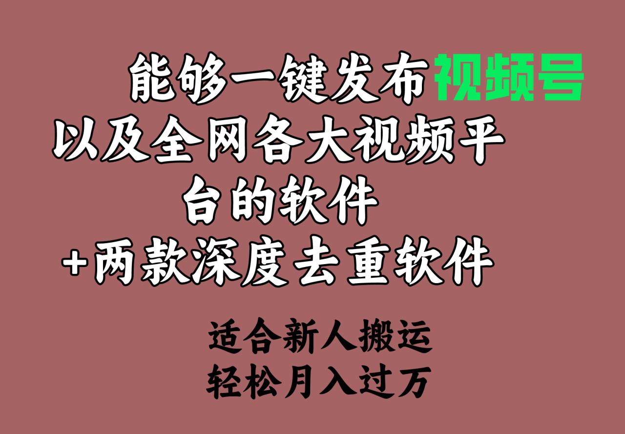 图片[1]-能够一键发布视频号以及全网各大视频平台的软件+两款深度去重软件 适合…-星璨学社