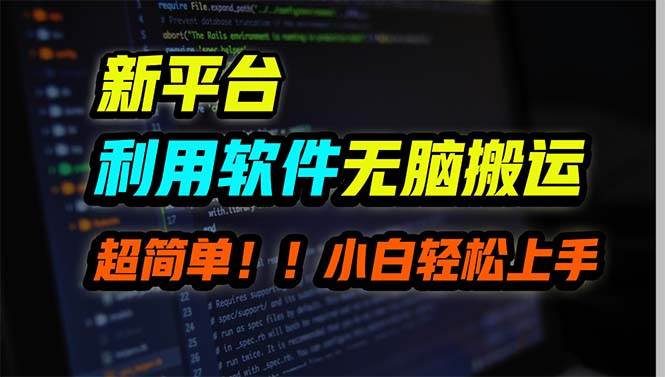 新平台用软件无脑搬运，月赚10000+，小白也能轻松上手-星璨学社