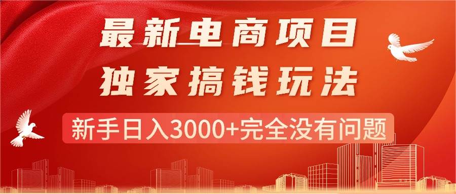 最新电商项目-搞钱玩法，新手日入3000+完全没有问题-星璨学社