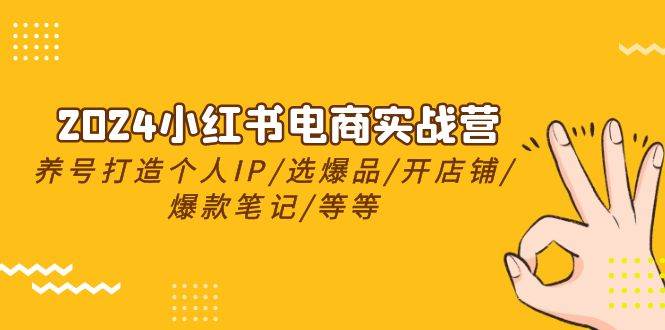 2024小红书电商实战营，养号打造IP/选爆品/开店铺/爆款笔记/等等（24节）-星璨学社