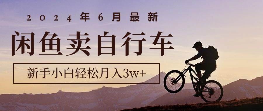 2024年6月最新闲鱼卖自行车，新手小白轻松月入3w+项目-星璨学社