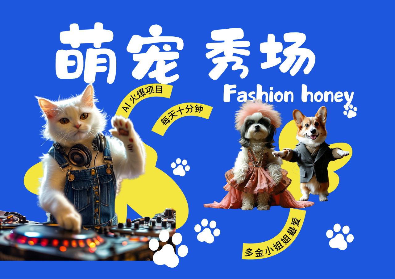 酷飒动物跳舞走秀  时尚喵FASHION汪 多金小姐姐最爱的 轻松月入破万-星璨学社