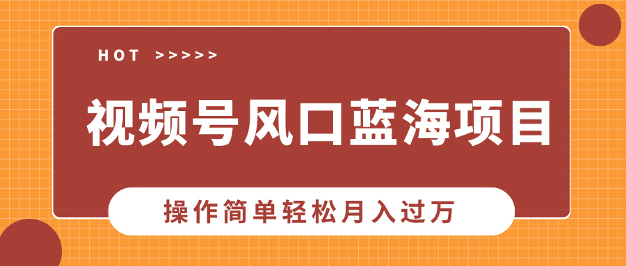 视频号风口蓝海项目，中老年人的流量密码，操作简单轻松月入过万-星璨学社