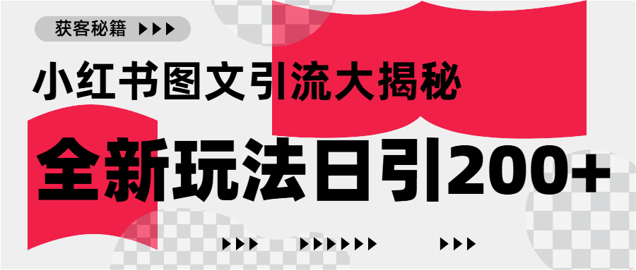 小红书图文引流，只需一张图片即可撬动百万流量，日引200+创业粉-星璨学社