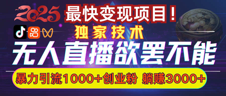 欲罢不能的无人直播引流，超暴力日引流1000+高质量精准创业粉-星璨学社