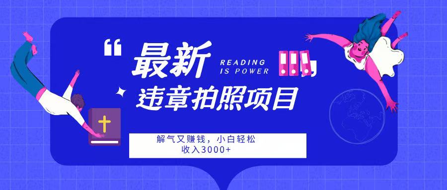 最新违章拍照项目，解气又赚钱，随手一拍，轻松收入3000-星璨学社