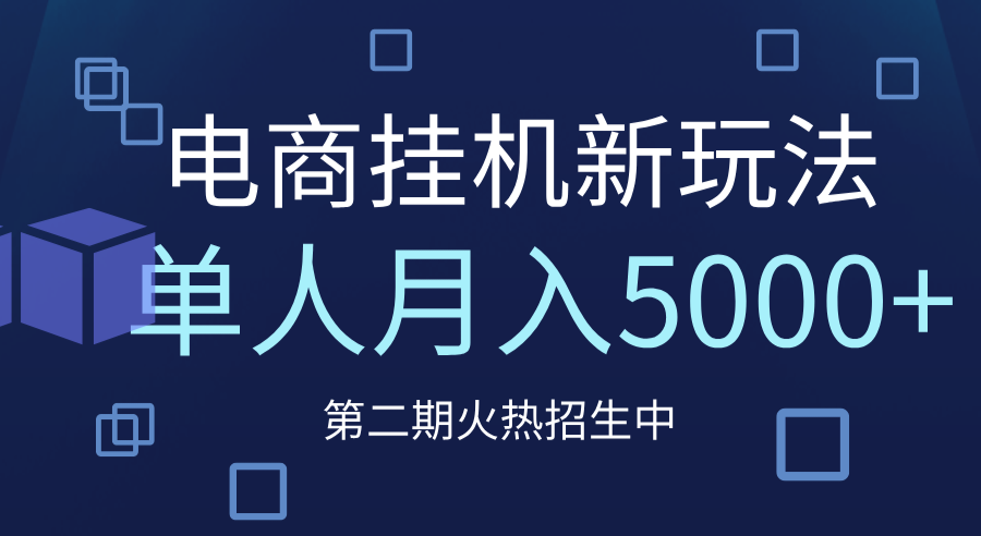 电商平台挂机新玩法，单人月入5000+攻略-星璨学社