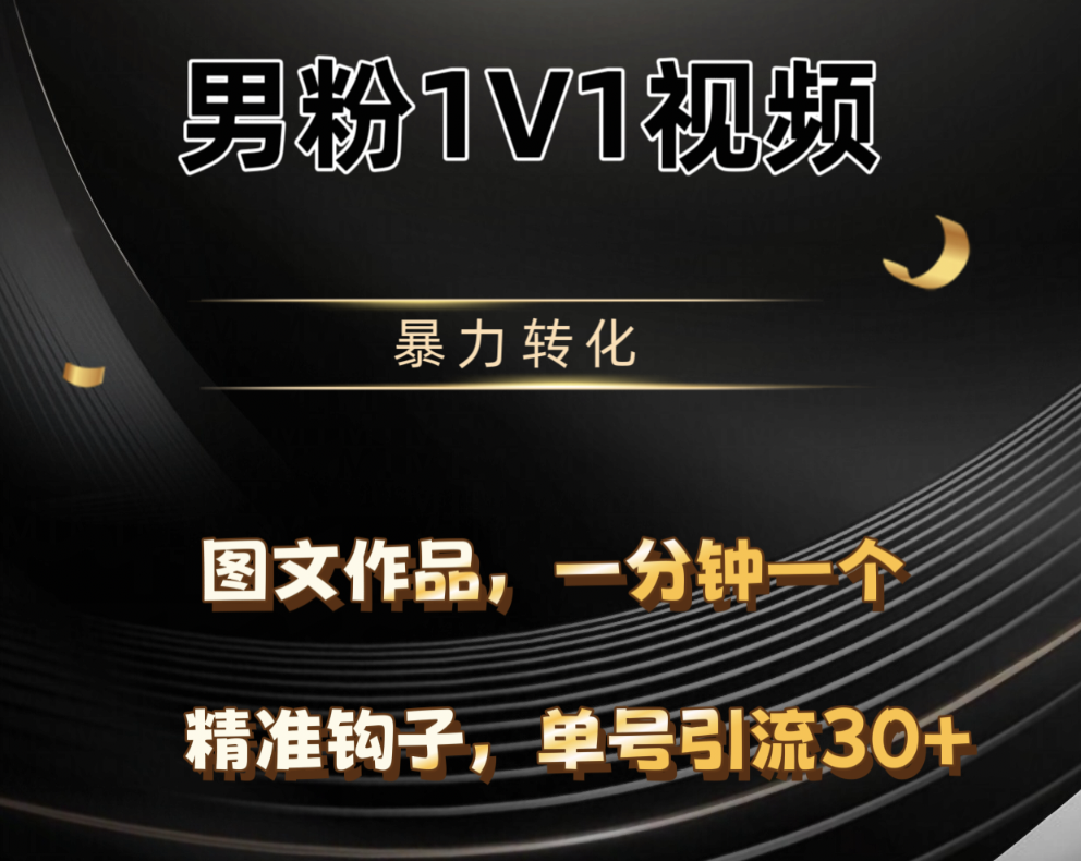 男粉1V1视频，硬改摄像头，高客单暴力转化，单日600+-星璨学社