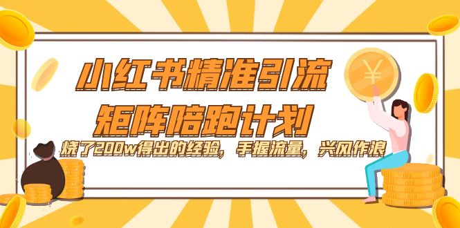 小红书精准引流·矩阵陪跑计划：烧了200w得出的经验，手握流量，兴风作浪！-星璨学社