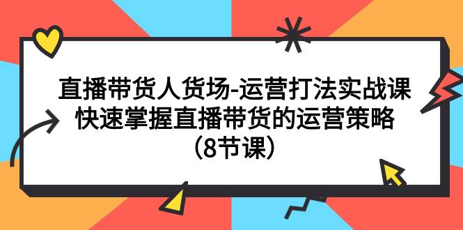 直播带货人货场-运营打法实战课：快速掌握直播带货的运营策略（8节课）-星璨学社