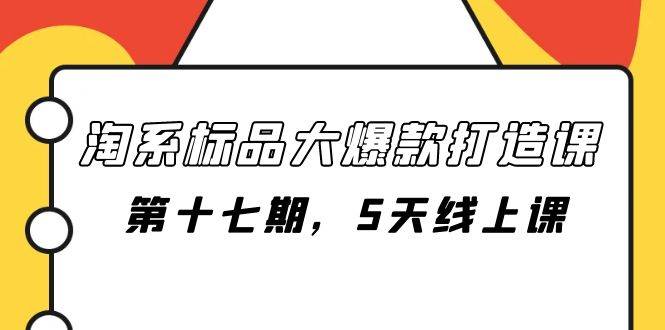 淘系标品大爆款打造课-第十七期，5天线上课-星璨学社