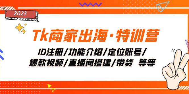 Tk商家出海·特训营：ID注册/功能介绍/定位账号/爆款视频/直播间搭建/带货-星璨学社