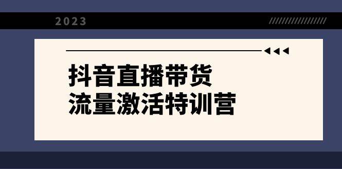 抖音直播带货-流量激活特训营，入行新手小白主播必学（21节课 资料）-星璨学社