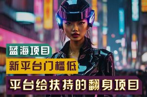 【蓝海项目】新平台无脑搬运，翻身项目 门槛低 小白也能轻松上手 日入500+-星璨学社