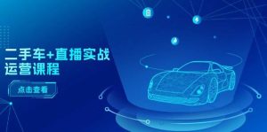 二手车+直播实战运营课程：直播推荐/短视频推荐/千川投放/直播全流程-星璨学社