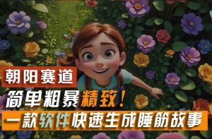 利用一款软件5分钟一条爆款睡前故事，简单粗暴精致！小白月入2w+-星璨学社