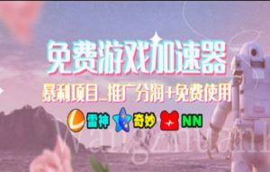 游戏加速器推广，一个月几百到几千的小项目，你看的上么？-星璨学社