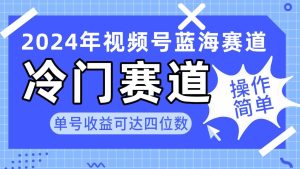 2024视频号冷门蓝海赛道，操作简单 单号收益可达四位数（教程+素材+工具）-星璨学社