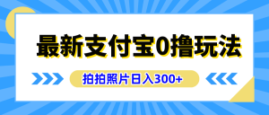 最新支付宝0撸玩法，拍照轻松赚收益，日入300+有手机就能做-星璨学社