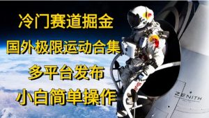 冷门赛道掘金，极限运动合集，多平台发布，小白简单操作-星璨学社