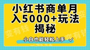 小红书商单原创起号玩法揭秘，小白月入5000+-星璨学社
