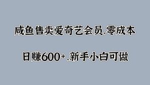 咸鱼售卖爱奇艺会员，零成本，日赚600+，新手小白可做-星璨学社