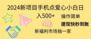 2024新项目手机点爱心小白日入500+-星璨学社