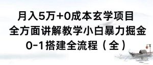 月入5万+0成本玄学项目，全方面讲解教学，0-1搭建全流程（全）小白暴力掘金-星璨学社