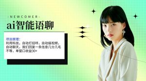 ai智能语聊，单窗口30+单机500+，无脑干！！！-星璨学社