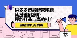 拼多多运最新营秘籍：业绩 增长实战课，从基础到高阶，爆款打造与高效推广-星璨学社