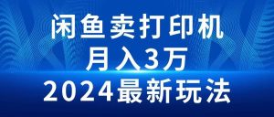 2024闲鱼卖打印机，月入3万2024最新玩法-星璨学社