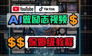 利用AI制作励志视频，在YouTube和TikTok赚钱，小白可做（附工具）-星璨学社