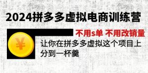 2024拼多多虚拟电商训练营 不用s单 不用改销量 在拼多多虚拟上分到一杯羹-星璨学社