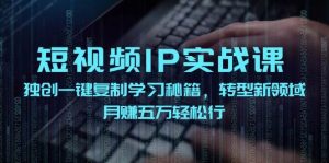 短视频 IP实战课，独创一键复制学习秘籍，转战新领域，月赚五万轻松行-星璨学社