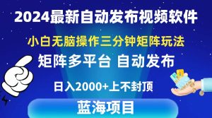 2024最新视频矩阵玩法，小白无脑操作，轻松操作，3分钟一个视频，日入2k+-星璨学社