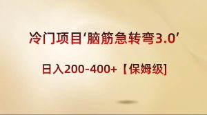 冷门项目‘脑筋急转弯3.0’轻松日入200-400+【保姆级教程】-星璨学社