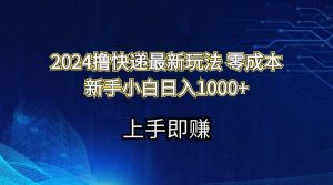 2024撸快递最新玩法零成本新手小白日入1000+-星璨学社