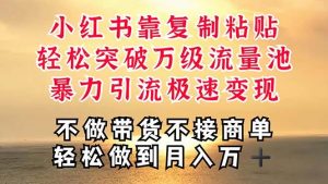 深层揭秘小红书，靠复制粘贴，一周突破万级流量池，无脑搬运，暴力引流...-星璨学社