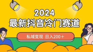 2024抖音最新冷门赛道,私域变现轻松日入200+,作品制作简单,流量爆炸-星璨学社