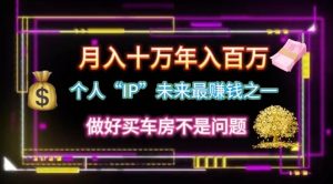 个人“IP”月入十万 年入百万，逆风翻盘秘籍！-星璨学社