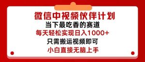 微信中视频伙伴计划，仅靠搬运就能轻松实现日入500+，关键操作还简单，...-星璨学社