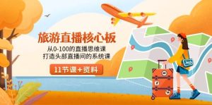 旅游-直播核心板，从0-100的直播思维课，打造头部直播间的系统课-星璨学社