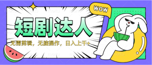 2024最新短剧玩法，无需剪辑，无脑操作，日入上千+-星璨学社