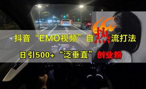 抖音EMO视频自热打法，日引500+创业粉“泛垂直”-星璨学社