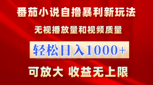 番茄小说自撸暴利新玩法！无视播放量，轻松日入1000+，可放大，收益无上限！-星璨学社