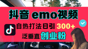 抖音“EMO视频”自热流打法，日引300+泛垂直创业粉-星璨学社