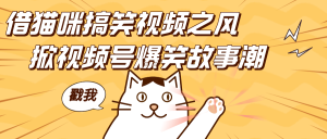 借猫咪搞笑视频之风，掀视频号爆笑故事潮，轻松日赚四位数，开启无门槛赚钱新体验！-星璨学社