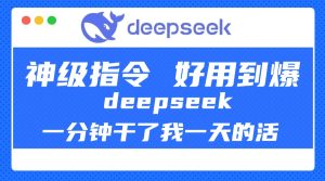DeepSeek一分钟干了我一天的活，神级指令，好用到爆！-星璨学社