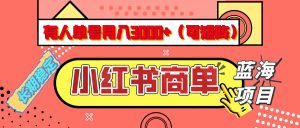 小红书商单分成计划，有人单号月入3000+，每天5分钟，可矩阵放大，长期稳定的蓝海项目-星璨学社